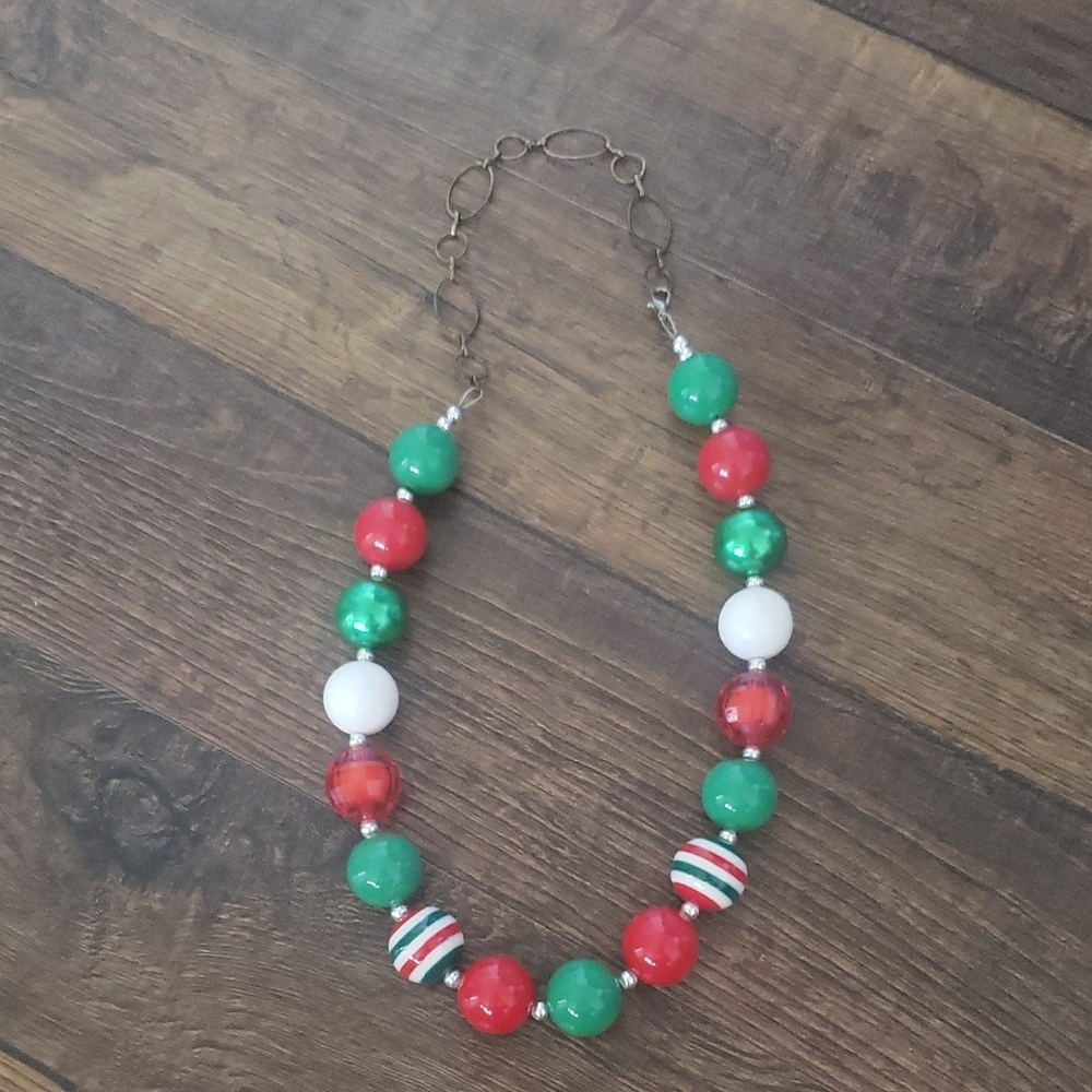 Christmas Chunky Bead Necklace